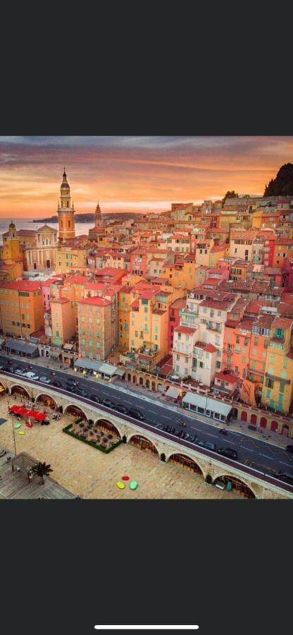 Menton Centre Vue Imprenable Sur Mer Et Jardin Bioves Exteriör bild